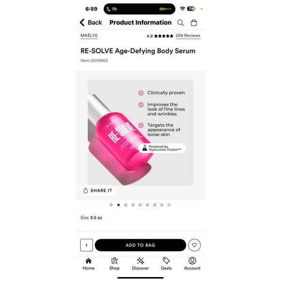 Maelys Re Solve Tighten skin  rtl $69 - Picture 4 of 6